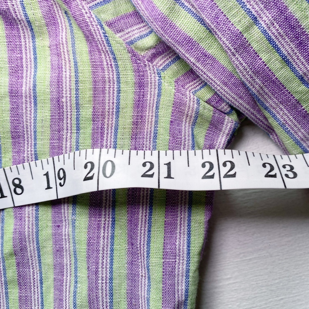 Unbranded Striped Green and Purple Long Mini Dress - Picture 9 of 14